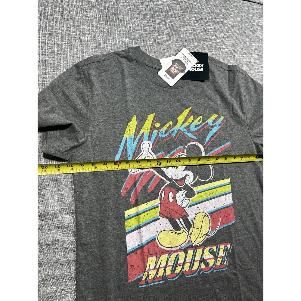 Disney Mickey Mouse Graphic T-Shirt Gray Adult Unisex Size S